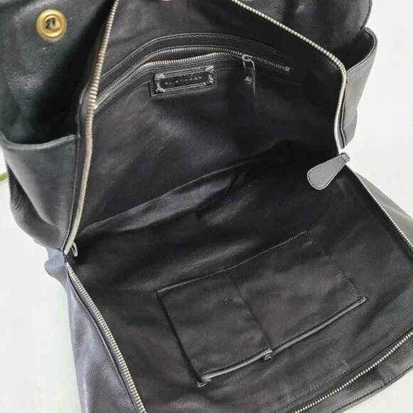 Elie Tahari Black Leather Shoulder Bag Braided Handle - Picture 4 of 11